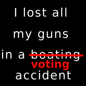 I Lost All My Guns In A Voting Accident, I Lost All My Guns In A Boating Accident